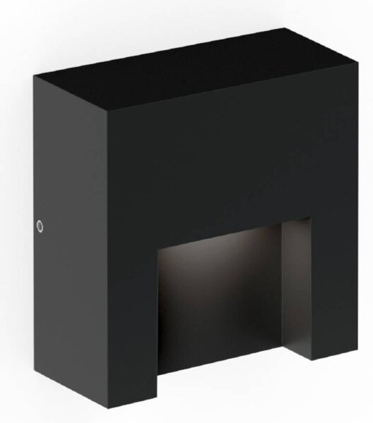 Wever & Ducré Lighting Kinkiet zewnętrzny Reto 0.8, możliwość ściemniania, czarny, aluminium, nowoczesny