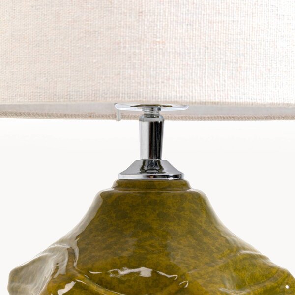 KARE Lampa stojąca Luma, zielony, salon / jadalnia, tkanina / materiał / jedwab, skandynawski