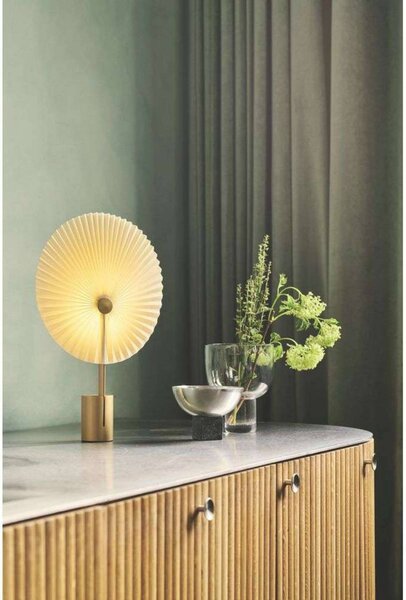 GEJST Lampa stołowa Liris, możliwość ściemniania, mosiężny / złoty, salon / jadalnia, metal, design