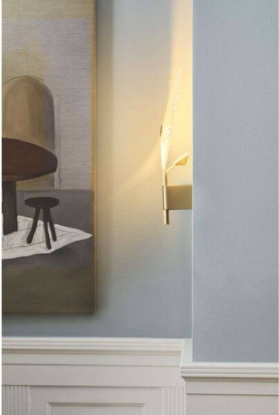 GEJST Kinkiet Liris, możliwość ściemniania, mosiężny / złoty, salon / jadalnia, metal, design