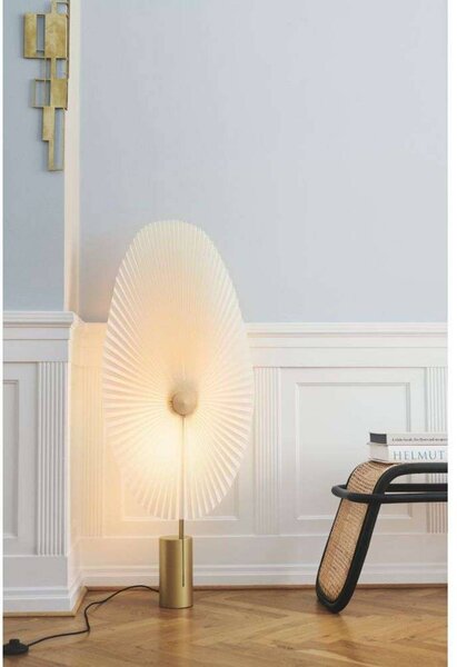 GEJST Lampa stojąca Liris, możliwość ściemniania, mosiężny / złoty, salon / jadalnia, metal, design