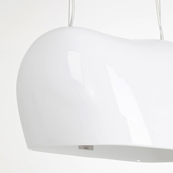 KARE Lampa wisząca szklana Cloud, możliwość ściemniania, biały / opal, salon / jadalnia, tworzywo sztuczne, nowoczesny