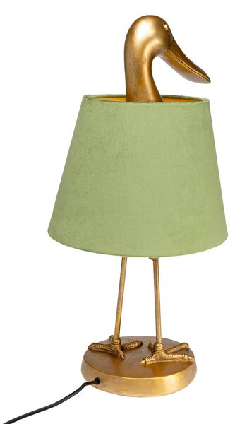 KARE Lampa stołowa Tischleuchte Duck, zielony, salon / jadalnia, tkanina / materiał / jedwab, nowoczesny