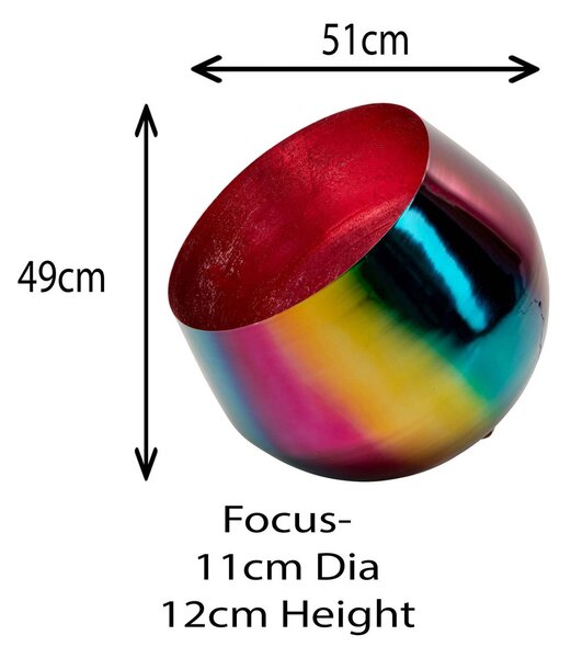 KARE Lampa stołowa Rainbow, multikolor, salon / jadalnia, metal, nowoczesny