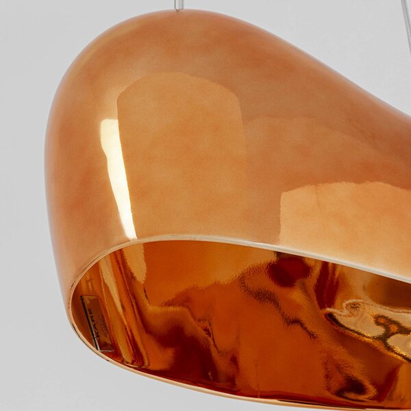 KARE Lampa wisząca szklana Cloud, możliwość ściemniania, miedziany, salon / jadalnia, tworzywo sztuczne, nowoczesny