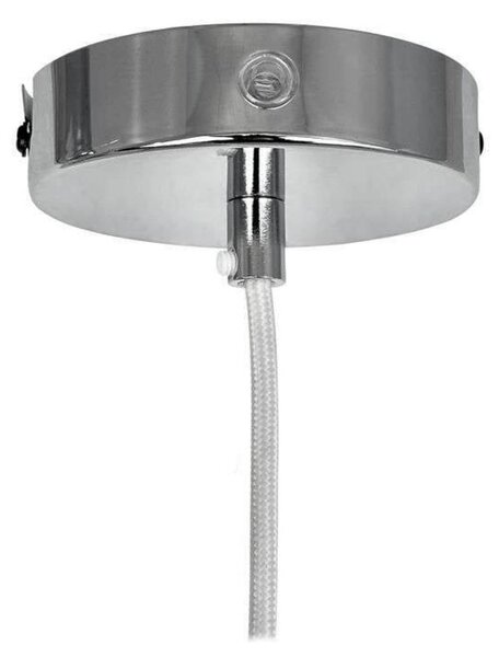 Dyberg Larsen Lampa wisząca Haipot, możliwość ściemniania, chromowy / srebrny, salon / jadalnia, metal, skandynawski