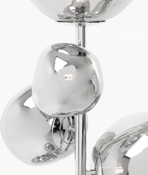 KARE Lampa stojąca Burbuja, aluminiowy / szary / cynkowy, salon / jadalnia, szkło, nowoczesny