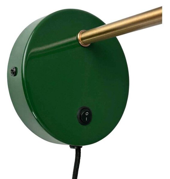 Dyberg Larsen Lampa ścienna Ocean, ciemnozielony, wysięg 30 cm Ocean, zielony, salon / jadalnia, metal, design