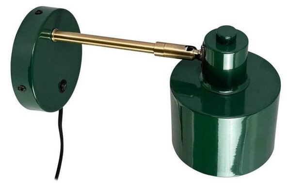 Dyberg Larsen Lampa ścienna Ocean, ciemnozielony, wysięg 30 cm Ocean, zielony, salon / jadalnia, metal, design