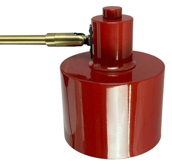 Dyberg Larsen Lampa ścienna Ocean, ciemnoczerwona, wysięg 30 cm Ocean, czerwony, salon / jadalnia, metal, design
