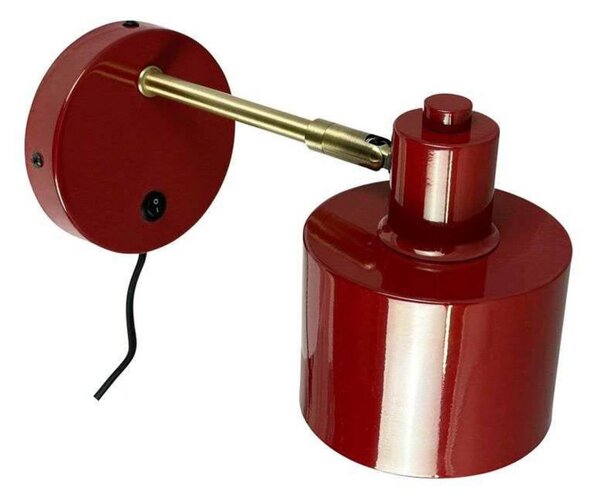 Dyberg Larsen Lampa ścienna Ocean, ciemnoczerwona, wysięg 30 cm Ocean, czerwony, salon / jadalnia, metal, design