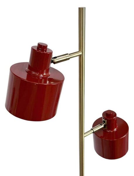 Dyberg Larsen Lampa stojąca Ocean, czerwony, salon / jadalnia, metal, skandynawski