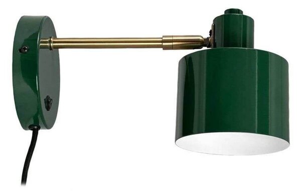 Dyberg Larsen Lampa ścienna Ocean, ciemnozielony, wysięg 30 cm Ocean, zielony, salon / jadalnia, metal, design