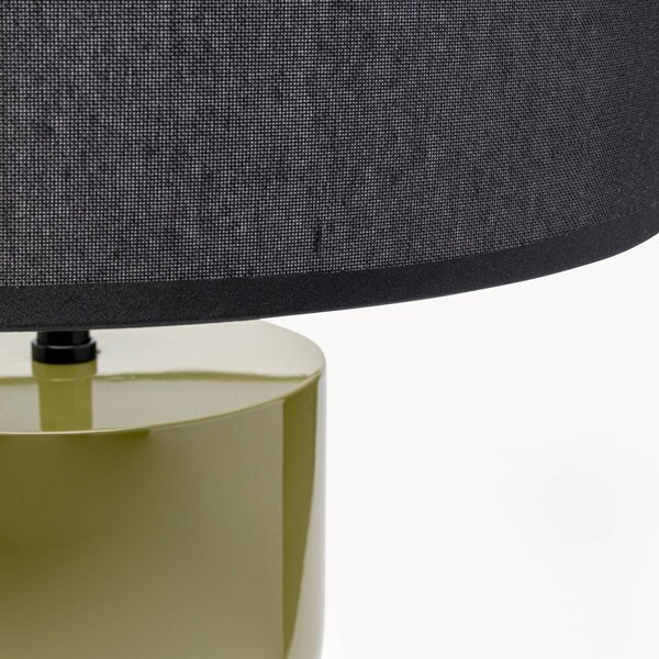 KARE Lampa stołowa Eliano, zielony, salon / jadalnia, tkanina / materiał / jedwab, nowoczesny