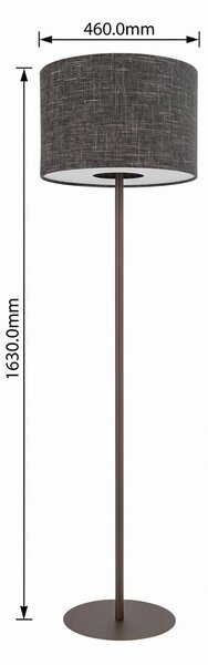 Lampa stojąca Amarela Nowodvorski Lighting, czarny, salon / jadalnia, tkanina / materiał / jedwab, nowoczesny