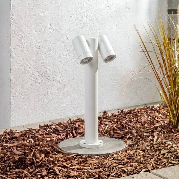 Lampa ogrodowa stojąca Tulimar PRIOS, możliwość ściemniania, biały / opal, aluminium, nowoczesny