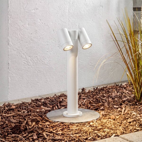 Lampa ogrodowa stojąca Tulimar PRIOS, możliwość ściemniania, biały / opal, aluminium, nowoczesny