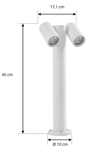 Lampa ogrodowa stojąca Tulimar PRIOS, możliwość ściemniania, biały / opal, aluminium, nowoczesny