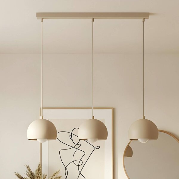 Lampa wisząca Sool Luminex, możliwość ściemniania, kremowy / amber, salon / jadalnia, metal