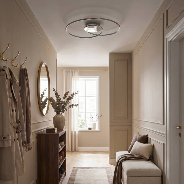 Lampa sufitowa LED Joline Lindby, chromowy / srebrny, salon / jadalnia, metal, nowoczesny
