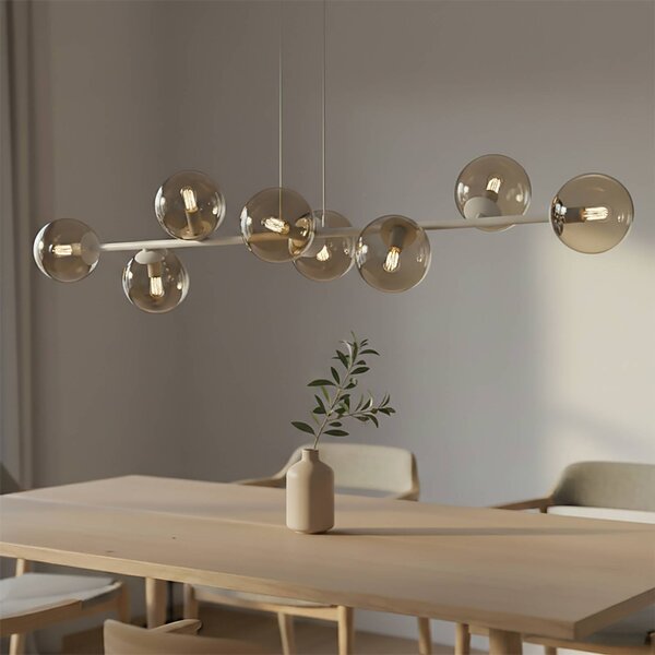 Lampa wisząca Rossi EMIBIG LIGHTING, możliwość ściemniania, kremowy / amber, salon / jadalnia, szkło, nowoczesny