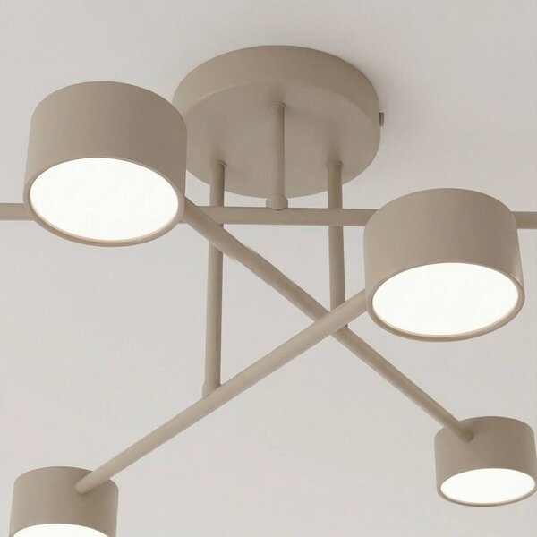 Lampa sufitowa HALO EMIBIG LIGHTING, możliwość ściemniania, kremowy / amber, salon / jadalnia, metal, nowoczesny