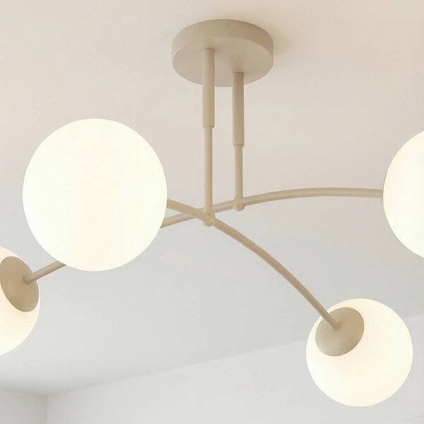 Lampa sufitowa Pregos EMIBIG LIGHTING, możliwość ściemniania, kremowy / amber, salon / jadalnia, metal, nowoczesny