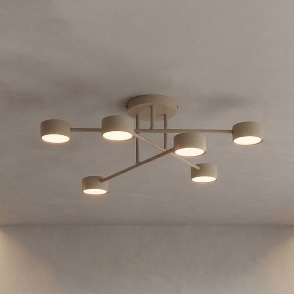 Lampa sufitowa HALO EMIBIG LIGHTING, możliwość ściemniania, kremowy / amber, salon / jadalnia, metal, nowoczesny