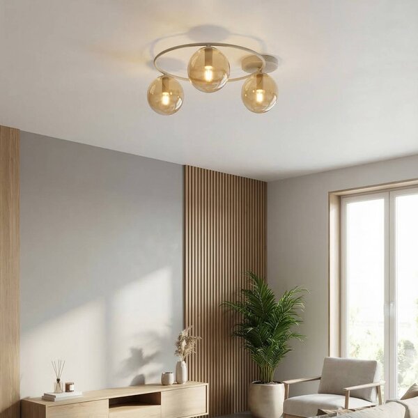 Lampa sufitowa Sopra EMIBIG LIGHTING, możliwość ściemniania, kremowy / amber, salon / jadalnia, szkło, nowoczesny