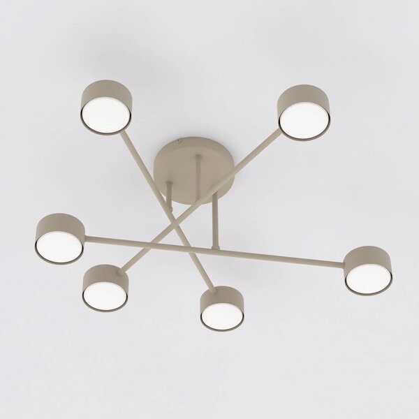 Lampa sufitowa HALO EMIBIG LIGHTING, możliwość ściemniania, kremowy / amber, salon / jadalnia, metal, nowoczesny