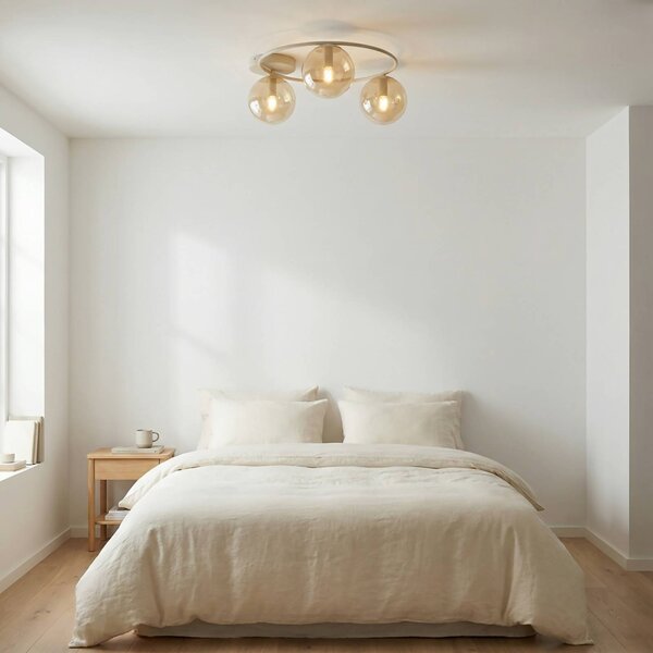 Lampa sufitowa Sopra EMIBIG LIGHTING, możliwość ściemniania, kremowy / amber, salon / jadalnia, szkło, nowoczesny
