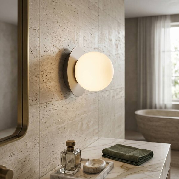 Kinkiet Minerva EMIBIG LIGHTING, możliwość ściemniania, kremowy / amber, salon / jadalnia, szkło, nowoczesny