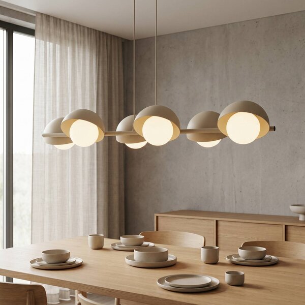 Lampa wisząca BOOM EMIBIG LIGHTING, możliwość ściemniania, kremowy / amber, salon / jadalnia, metal, nowoczesny