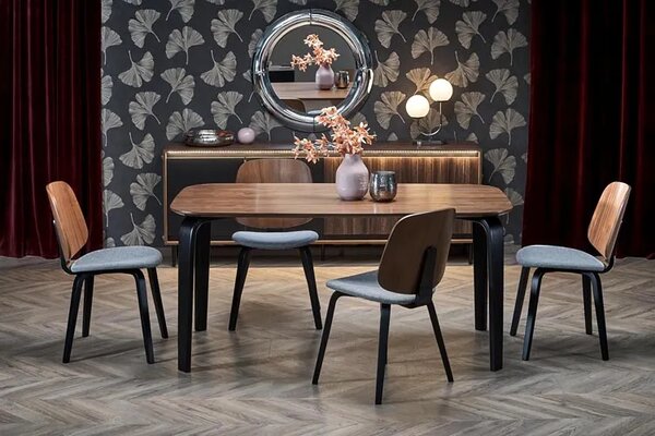 Prostokątny fornirowany stół w stylu retro H0-C85
