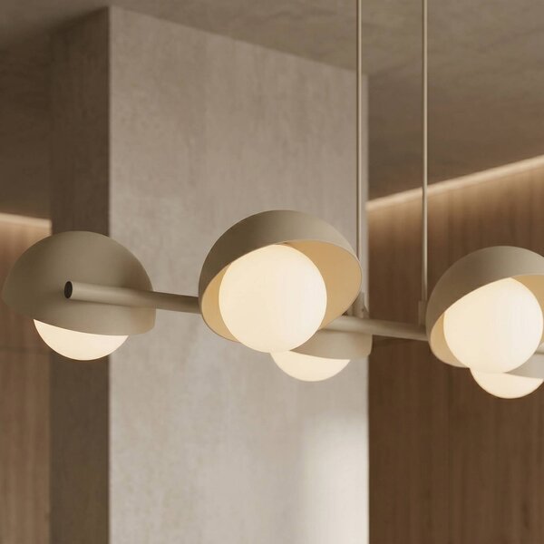 Lampa wisząca BOOM EMIBIG LIGHTING, możliwość ściemniania, kremowy / amber, salon / jadalnia, metal, nowoczesny