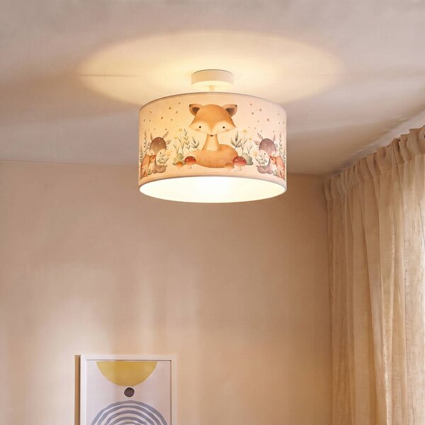 Lampa sufitowa Kids Print Duolla, multikolor, pokój dziecięcy, tkanina / materiał / jedwab