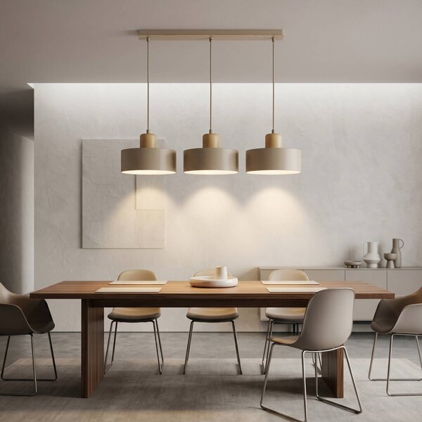 Lampa wisząca Torin EMIBIG LIGHTING, możliwość ściemniania, kremowy / amber, salon / jadalnia, metal, skandynawski