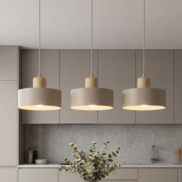 Lampa wisząca Torin EMIBIG LIGHTING, możliwość ściemniania, kremowy / amber, salon / jadalnia, metal, skandynawski