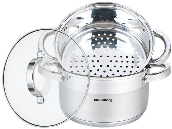 Garnki do gotowania na parze 3 elementy 18cm M6-S35