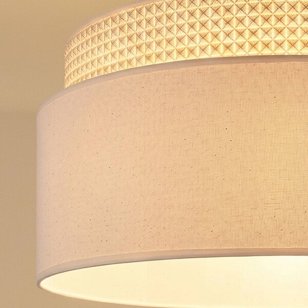 Lampa wisząca Milano Duolla, kremowy / amber, salon / jadalnia, tkanina / materiał / jedwab, młodzieżowy
