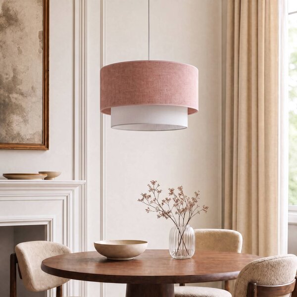 Lampa wisząca Boho Duolla, kremowy / amber, sypialnia, tkanina / materiał / jedwab, młodzieżowy