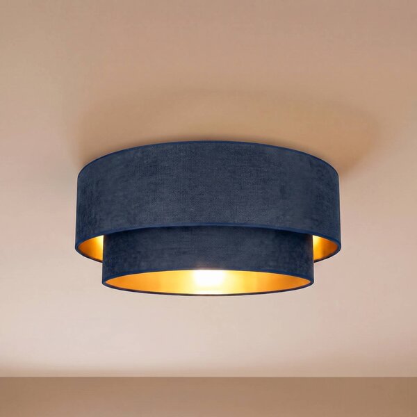 Lampa sufitowa Boho Duolla, niebieski, przedpokój, tkanina / materiał / jedwab, młodzieżowy