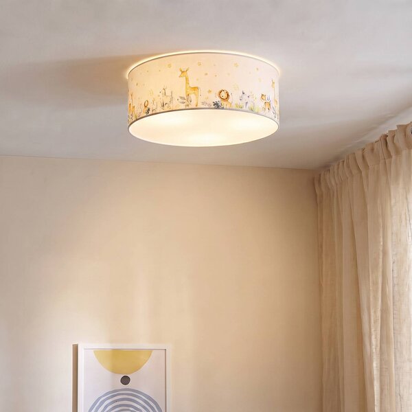 Lampa sufitowa Kids Print Duolla, multikolor, pokój dziecięcy, tkanina / materiał / jedwab
