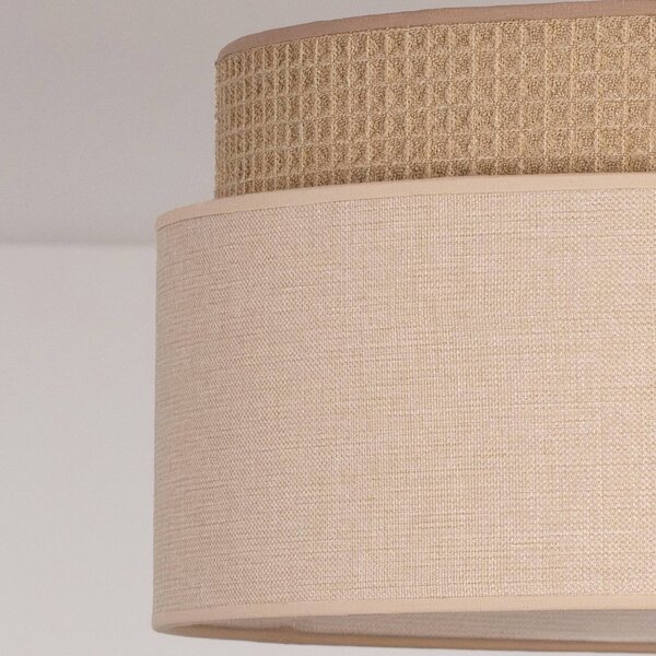 Lampa wisząca Milano Duolla, brązowy / rdzawy, salon / jadalnia, tkanina / materiał / jedwab, młodzieżowy