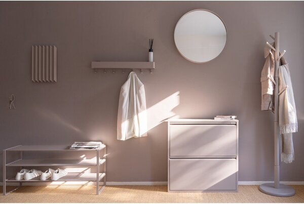 Szarobrązowa metalowa szafka na buty 70x48,5x29 cm Rex – Spinder Design