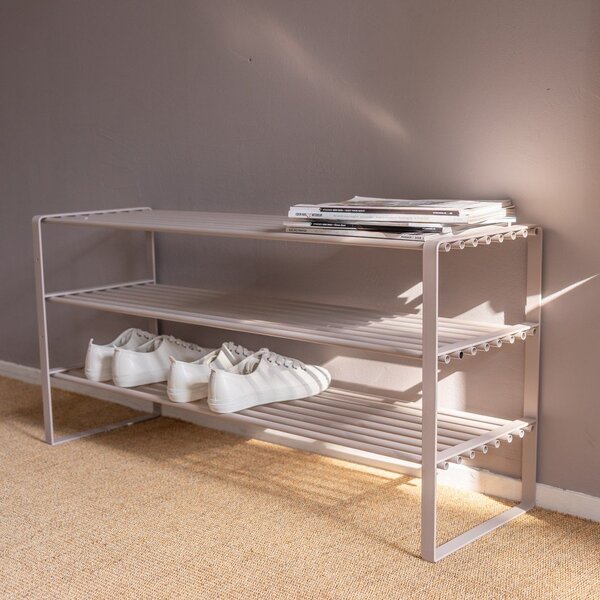 Szarobrązowa metalowa szafka na buty 70x48,5x29 cm Rex – Spinder Design