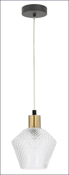 Nowoczesna lampa wisząca z kryształowym kloszem - D271 D8-F53