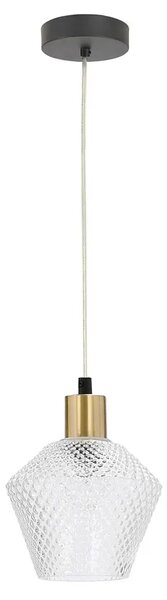 Nowoczesna lampa wisząca z kryształowym kloszem - D271-Wela