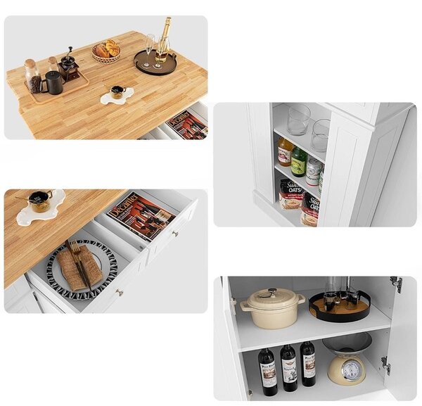 Wyspa kuchenna z rozkładanym blatem 120 x 61 x 92 cm