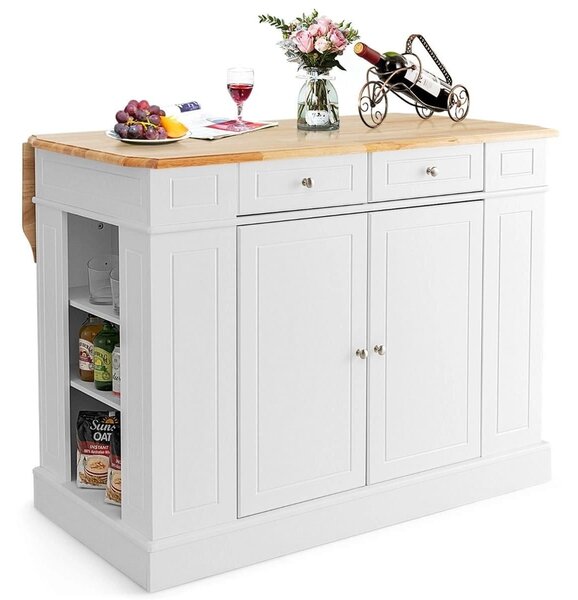 Wyspa kuchenna z rozkładanym blatem 120 x 61 x 92 cm